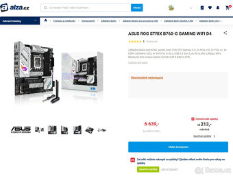 TOP Deska ASUS ROG STRIX B760-G GAMING WIFI D4 - ZÁRUKA - 7