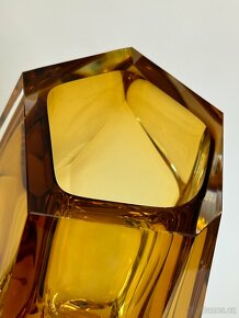 LaSvit Crystal Rock váza jantarová Amber 100% originál, NOVÁ - 7