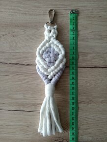 Macrame přívěsek/dekorace na zeď - 7