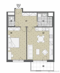 Pronájem bytu - 2kk (68 m2) - 7