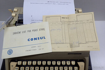 Psací stroj Consul - 1972 - funkční + - 7