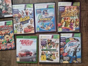 XBOX 360, volant, hry, Kinect, 2 ovladače - 7