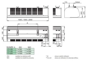 Vzduchová clona DoorMaster C1-E1-200 - 7