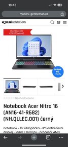 Acer Nitro 16. RTX 4060 32gb ram. Rozbaleno, 24m zaruka. DPH - 7