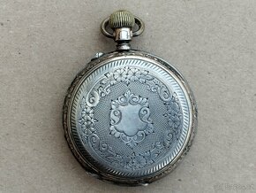 Velmi staré krásné pánské kapesní bohatě zdobené hodiny - 7