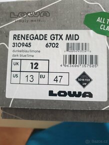 Nové boty LOWA RENEGADE GTX MID - 7