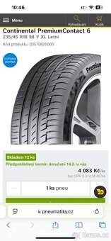 LETNÍ SADA: Orig. Audi 5x112 R18 + Continental 235/45 R18 - 7