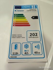 Lednice s mrazákem - Candy CMFM5142W - 7