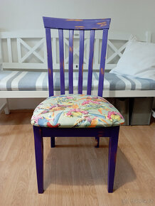 dubová retro židle, designová, solitérní, krásná - 7