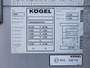 Kögel S24-1, LOW DECK, TŘÍSTRANNÁ SHRNOVACÍ PLACHTA, ZVEDACÍ - 7