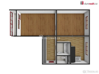 Prostorný byt připravený k rekonstrukci, 52 m2 + 3,25 m2 lod - 7