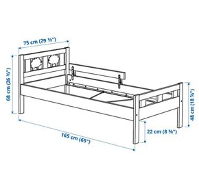 Dětská postýlka s matrací - IKEA Kritter 160x70 cm - 7