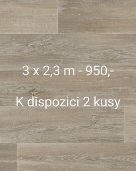 Lino/PVC s filcem - různé rozměry - nové,  nepoužité - 7