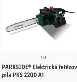 Elektrická řetězová pila Parkside lišta 46cm - 7