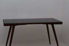 retro brusel konferenční stolek s opaxitovým sklem - 7