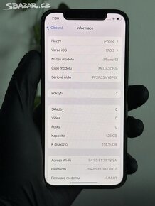iPhone 12 128GB černá - 100% baterie - 7