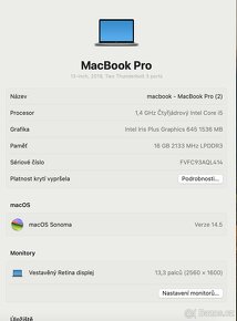 Macbook PRO 13, 2019, 16GB, čtyřjádro - 7