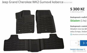 JEEP GRAND CHEROKEE WK2 2012-2020 GUMOVÉ AUTOKOBERCE ORIG. - 7