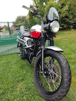 Triumph Scrambler 900 (2014) TOP, doplňky, po servisu, jen 2 - 7