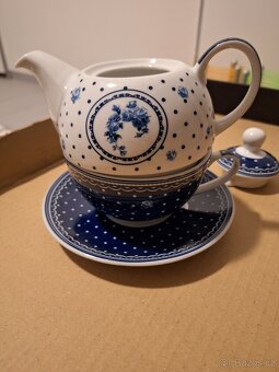 Porcelánová čajová souprava - 3 ks - 7