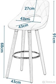 Barová židle - 2 kusy - NOVÉ - 7