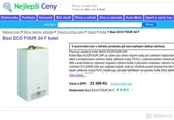 Plynový nástěnný kotel BAXI ecofour 24 F - 7