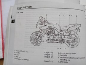 Yamaha FZS 600 , SP, Fazer- manuál, příručka údržby - 7