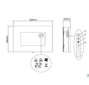 Elektrický  krb Dimplex Toluca DE LUXE ECO LED - 7