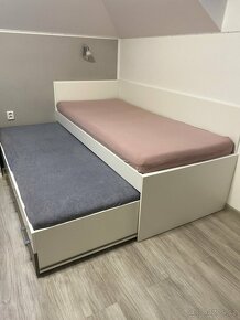 Rohová postel rozkládací s úložným prostorem - 7