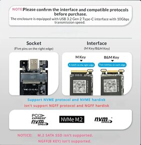 Externí box pro SSD, M.2, NVMe, USB 3.1. NOVÝ. - 7