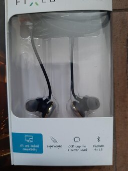 Stereo bluetooth sluchátka FIXED Steel A2DP stříbrná nová - 7