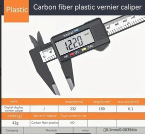 Digitální posuvné měřítko s velkým LCD displejem a s rozsahe - 7