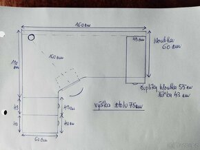 velký kancelářský či studentský stůl - 7