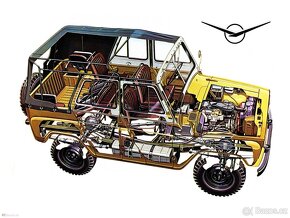 Uaz 450, Uaz 452, Uaz 469, Gaz 69 - zrcátka - 7