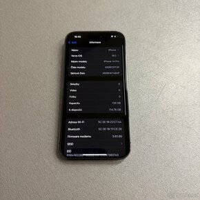 iPhone 14 Pro 128GB deep purple, pěkný stav, rok záruka - 7