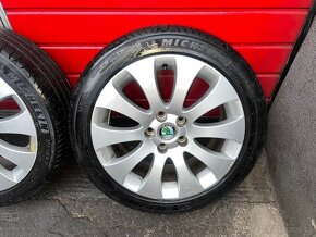 Original ALU kola Škoda Venus 17" 7J ET49 + pneu 225/45/R17 - 7