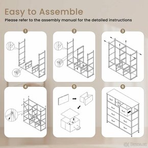 Komoda WOLTU,10 úložných zásuvek ve 3velikostech pro ložnici - 7