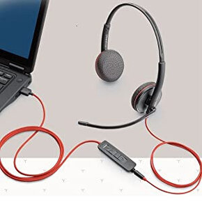 Použitý jednostranný Sluchátka Plantronics Černý 3215 USB-A - 7