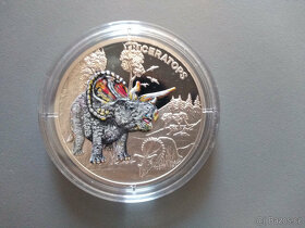 Prodám 1 Oz stříbrnou minci Triceratops (proof) - 7