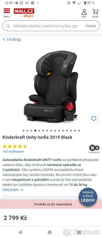 Autosedačka Kinderkraft UNITY Isofix - 7