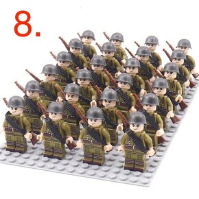 Figúrky vojakov (24ks) + Zbrane - typ lego - nové - 7