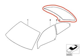 ‼️Zadní zelené sklo s anténou - BMW e46 coupé - 7