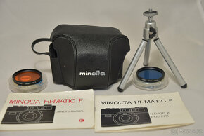 Minolta HI-MATIC F........TOP STAV + PŘÍSLUŠENSTVÍ. - 7