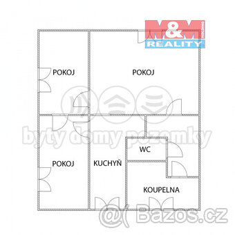 Pronájem bytu 3+1, 61 m², Kolín, ul. Na Magistrále - 7