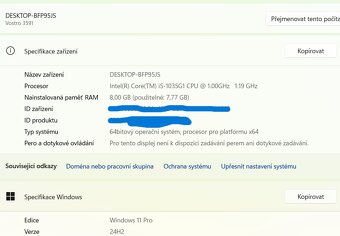 DELL Vostro 3591 i5-10gen/8gb/M.2 256GB/ Win11Pro Popisek - 7