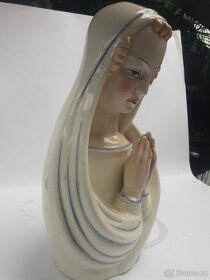 Porcelánová Madona 23 cm, cca 100 let stará - 7