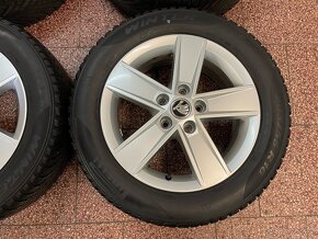 Originalní ALU kola Škoda 5x112 r16 zimní pneu 7mm - 7