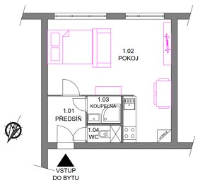 BYT 1+kk 36 m² Na Kopci, Litvínov - Hamr - 7