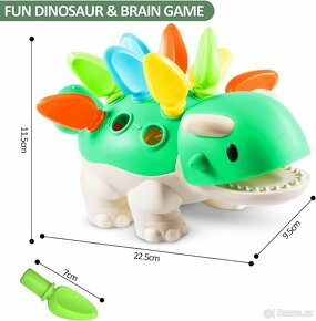 hračka: dinosaura s 12 barevnými vložkami. 2KS - 7