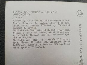 Pohlednice HOBBY, TATRA, motocykly ČZ, poptávám tuto - 7